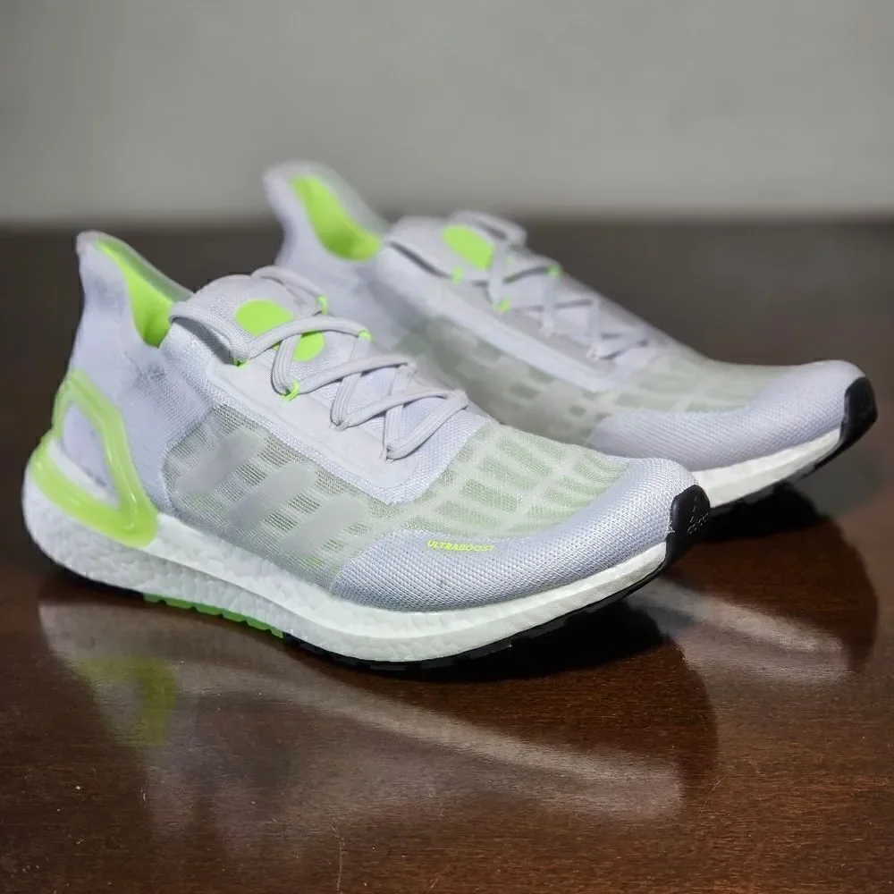 Adidas Ultraboost Summer Ready Running Shoes Grey White Green S.RDY FY3472 7.5